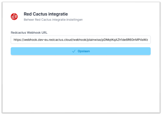 Red Cactus Webhook URL