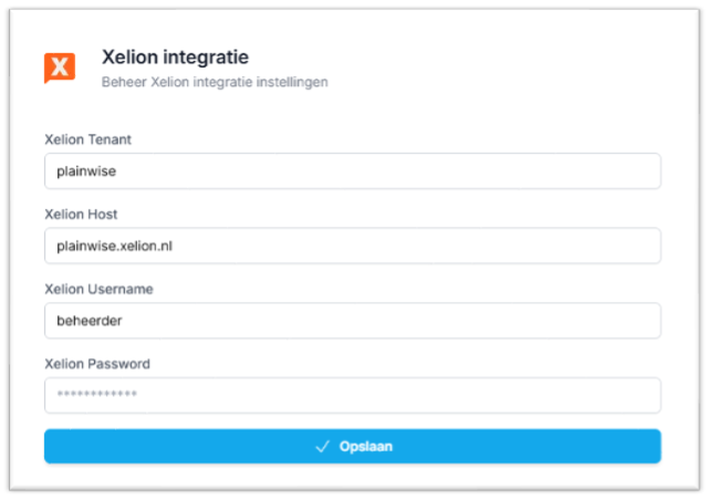 Xelion Integrations Admin